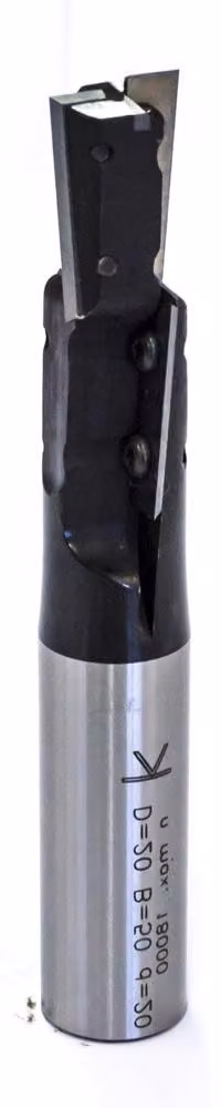 Fresa a candela BRÜCK WP Z2+2 per CNC - sinistra D=20 mm S=20x55 mm GL=125 mm NL=50 mm | 132032L