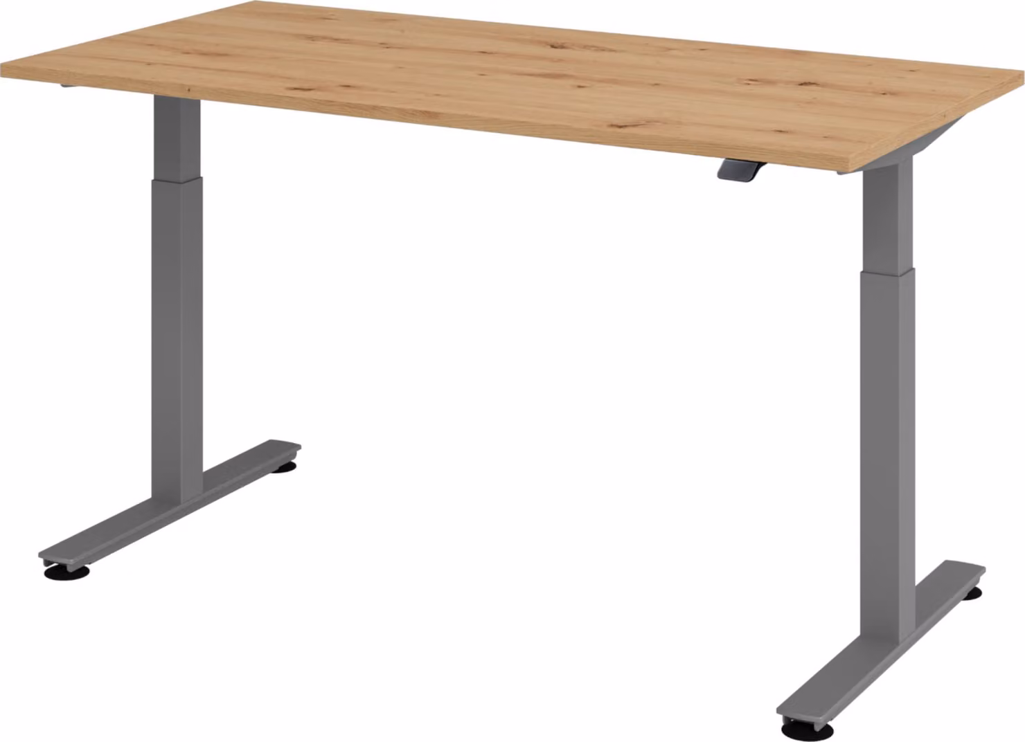 Scrivania elettrica bümö XMST - Dimensioni: 160 x 80 cm, Decorazione: rovere nodoso, Struttura: grafite