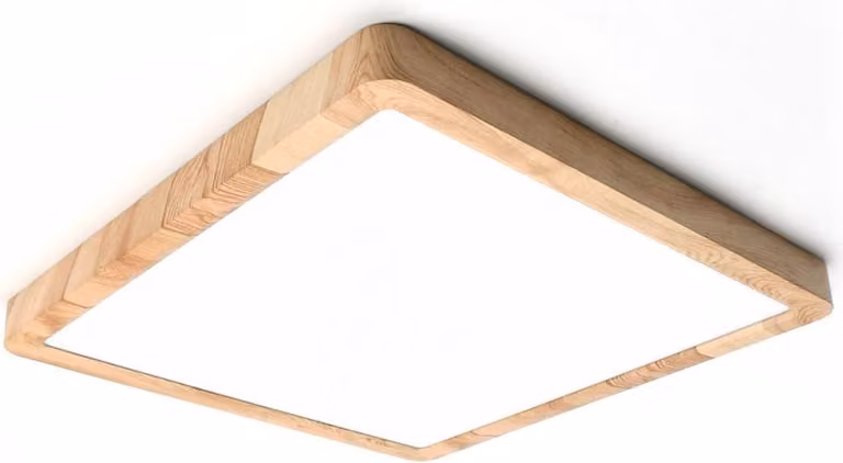 Plafond di legno quadrato per sala da pranzo IP44 a colore variabile LED 24W OLBIS Italux