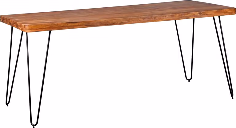 Wohnling tavolo da pranzo in legno massiccio di sheesham 180 x 80 x 76 cm tavolo da cucina massiccio WL1.495