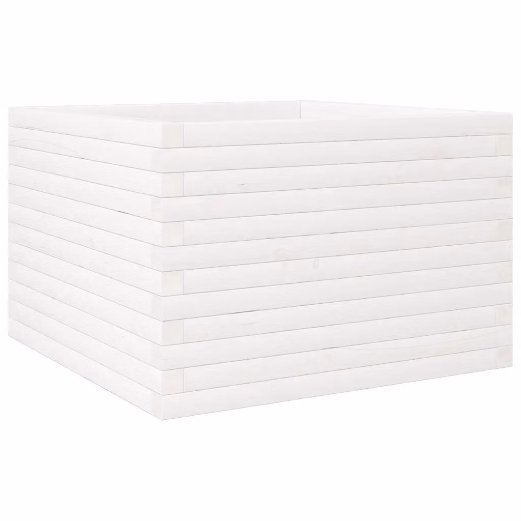 Fioriera da giardino vidaXL in legno bianco L: 70 cm, P: 70 cm, H: 46 cm – 2