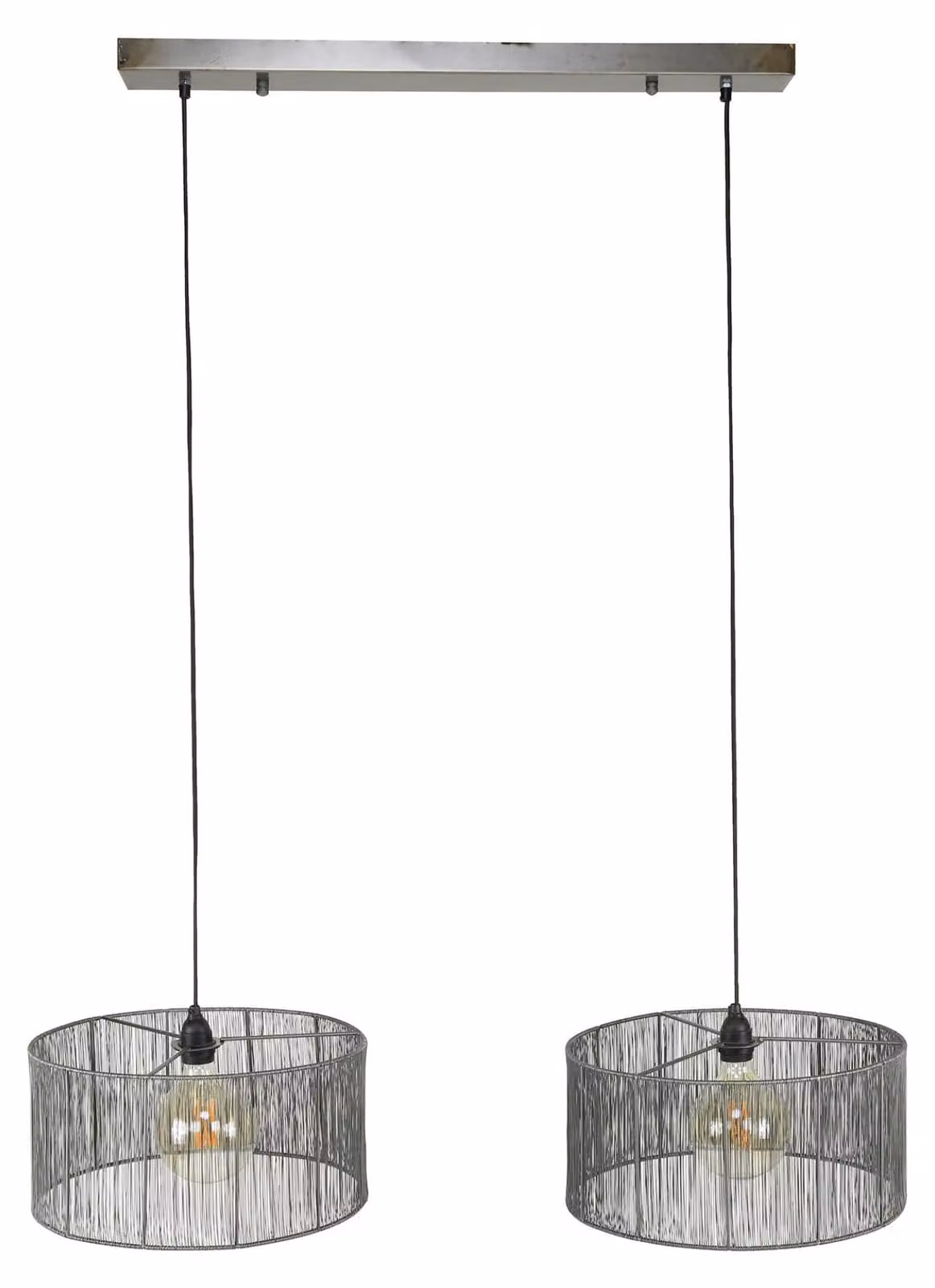 FURNLUX Lampada da soffitto Stringshade Nero 120 cm / Colore principale: Nero / Dimensioni: 120 x 150 x 41 cm