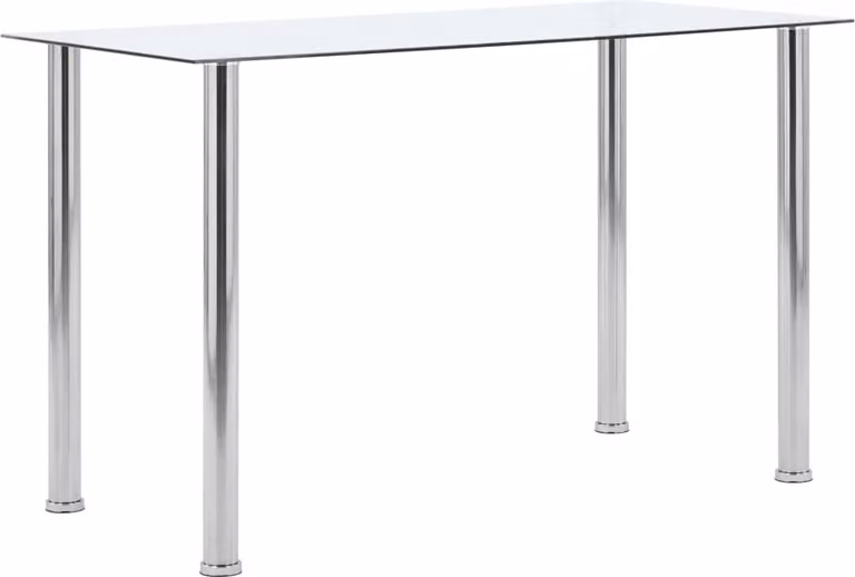 Maison Exclusive - Tavolo da pranzo trasparente 120 x 60 x 75 cm in vetro temperato
