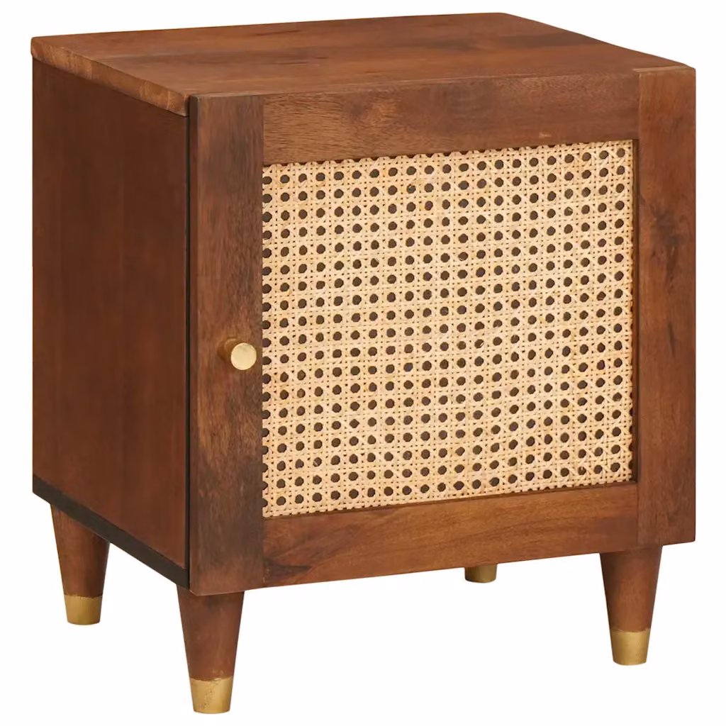 Armadio da notte vidaXL in legno di acacia color marrone rustico L 40 cm, P 33,5 cm, H 46 cm
