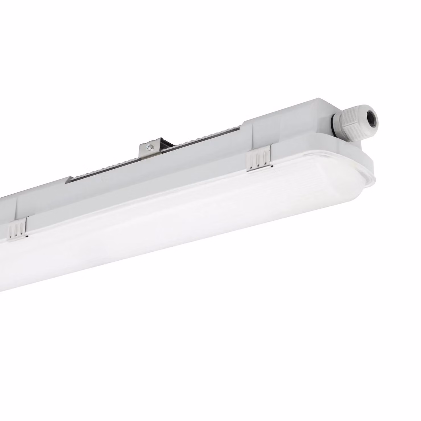 Sylvania Lampada convessa a LED RESISTO, grigio chiaro, 150 cm, 56 W, 840 IP66 RESISTO, Alluminio / Grigio / Zincato, Plastica, Plafoniera