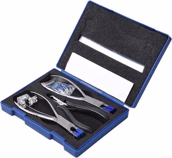 Kit di riparazione per occhiali senza montatura con liquido per lenti e strumenti ottici