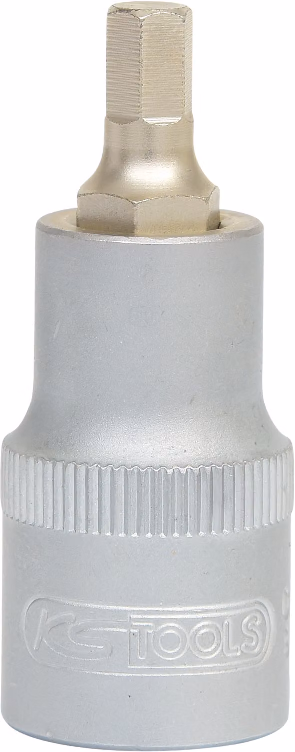 KS TOOLS Chiave a bussola per inserti da 1/2", a esagono incassato, corta, 3/16" (917.1316)