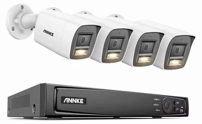 Sistema di sicurezza: kit di videosorveglianza NVR a 8 canali con telecamere a doppia illuminazione da 12MP e uscita 4K