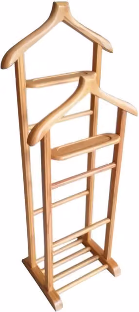 Appendiabiti in legno di faggio Hanah Home, colore beige, L: 46 cm, P: 33 cm, H: 120 cm – 1