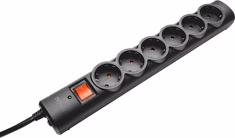 TRUST Trust 21059 Limitatore di sovratensione Nero 6 prese CA 1,8 m