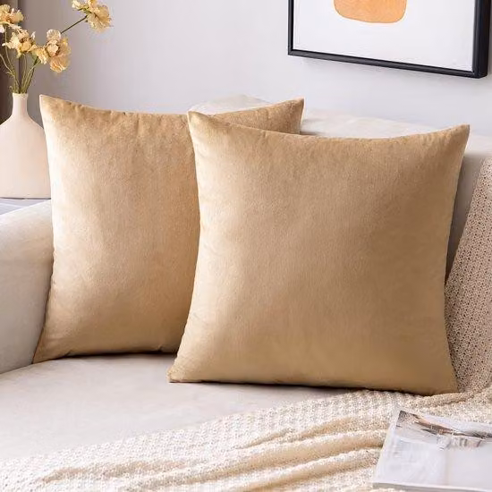 Set Azomor composto da 2 eleganti federe in velluto per divano e camera da letto