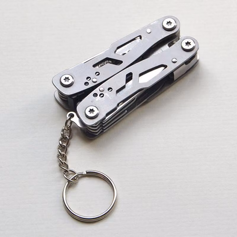 Mini-pinza multifunzione, pieghevole, 14 in 1, attrezzo multifunzione portatile in acciaio inossidabile per uso esterno