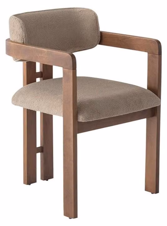 Sedia moderna, colore marrone, elegante, ideale per la sala da pranzo, imbottita, con schienale
