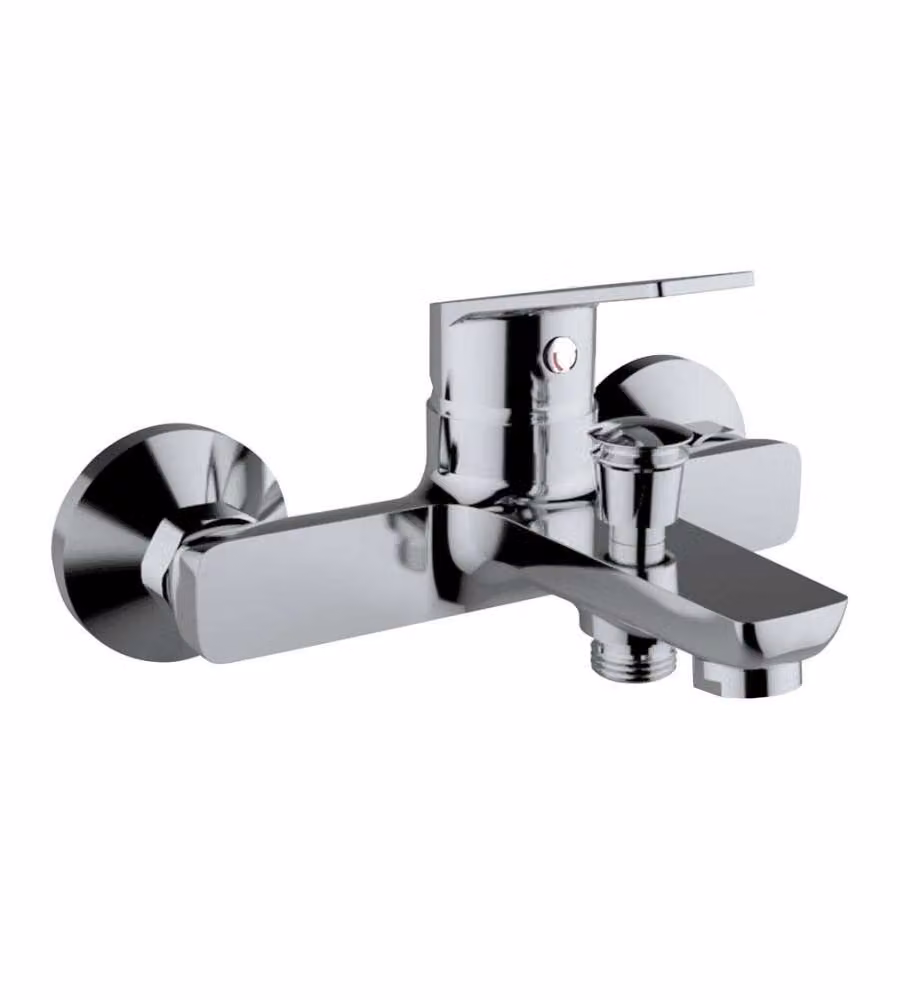 Kalos Miscelatore Monocomando Vasca Cromo Ottone Ø 35mm Completo Accessori