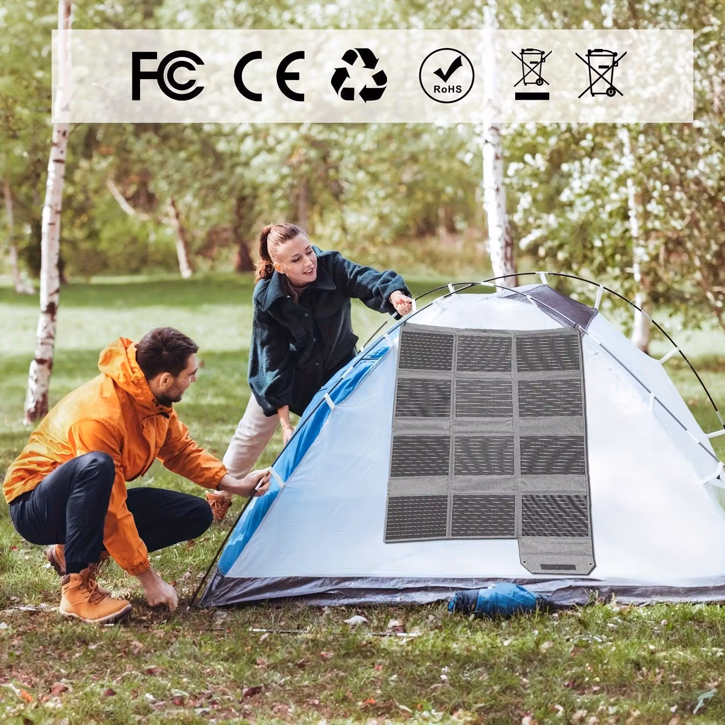 Pannello solare – Potenza: 120W – Pieghevole e leggero – Monocristallino con efficienza del 23%