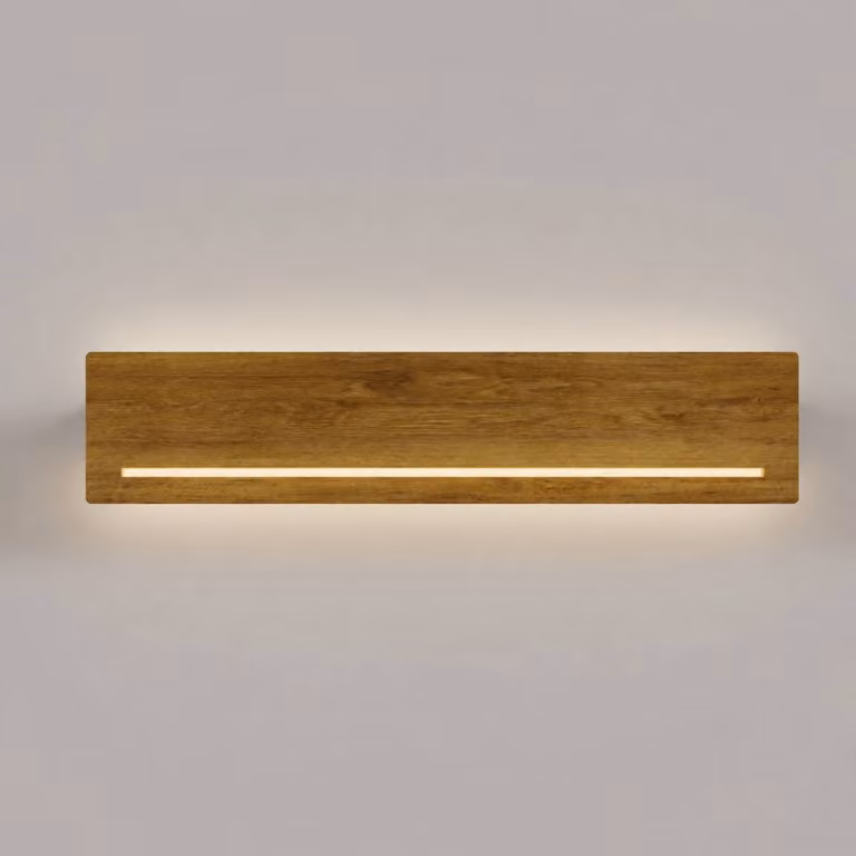 Elobra Applique da parete Mexico, Legno chiaro, Soggiorno / Sala da pranzo, Legno, Applique