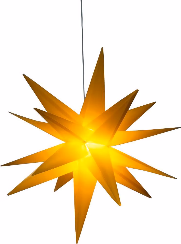 FHS Stella LED KS giallo, Ø 58 cm 1 LED ww, T6/18 ore, IP44