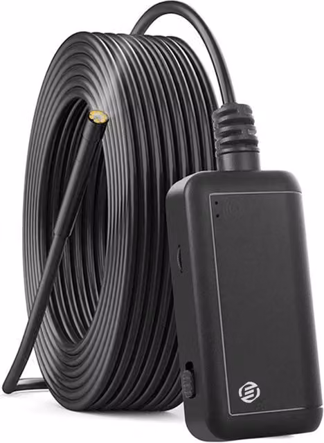 Endoscopio Equivera per iPhone, Camera di ispezione HD impermeabile, colore nero