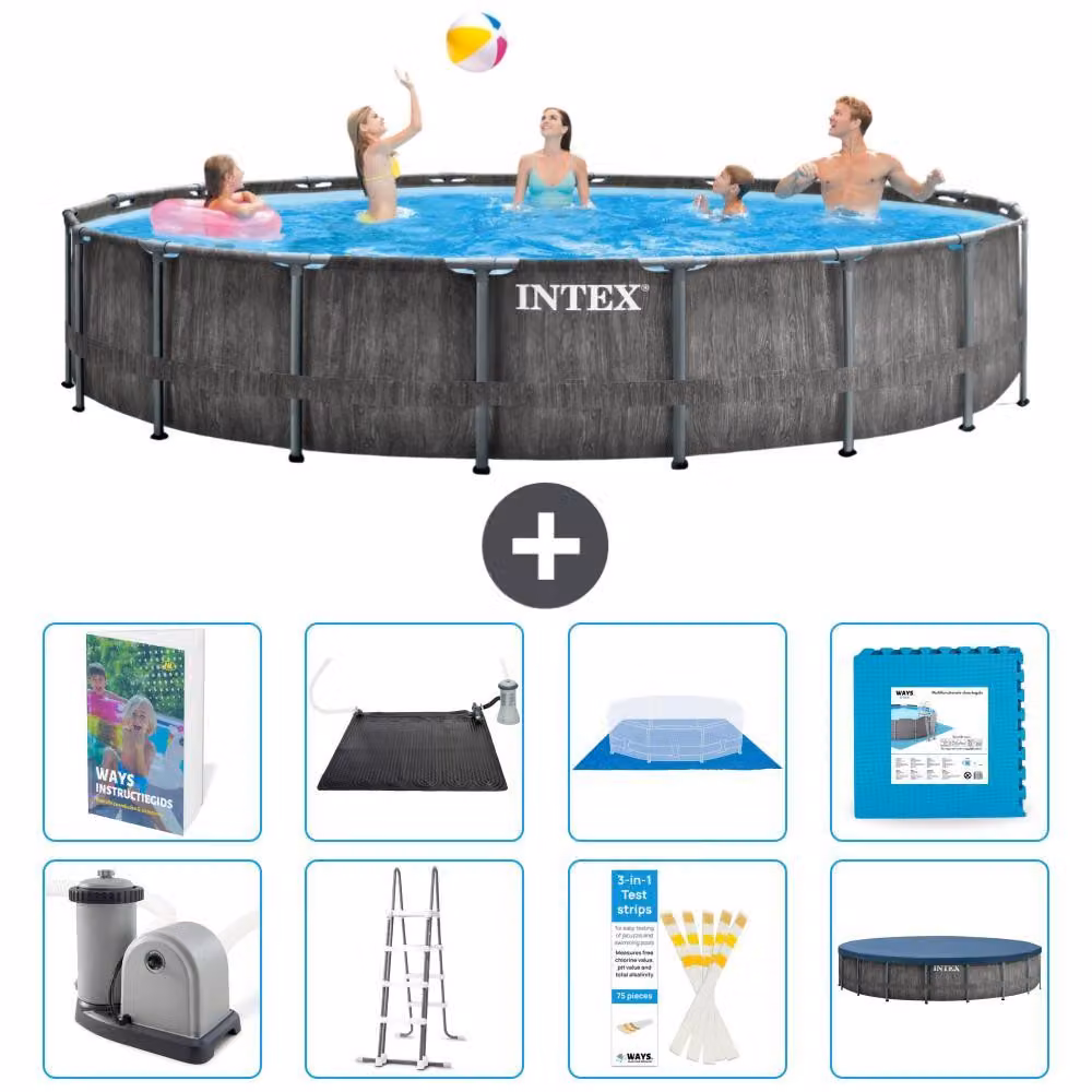 Struttura per piscina a forma di prisma - 549x122 cm - composta da 7 elementi - modello S621
