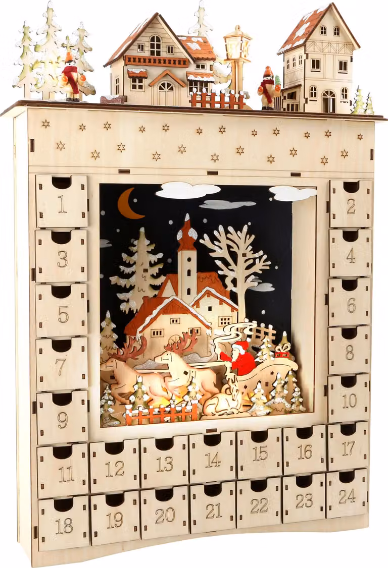piede piccolo Calendario dell'Avvento in legno Sogno d'inverno
