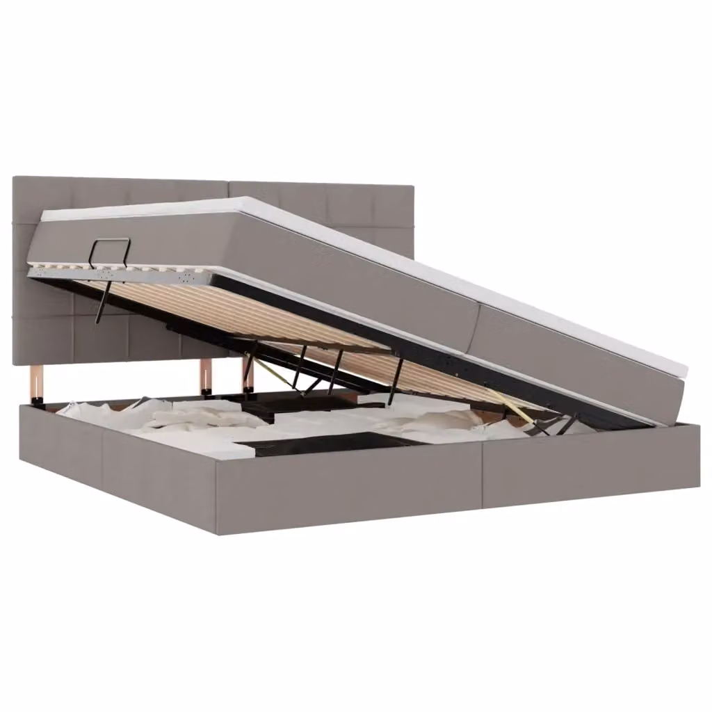 Letto con contenitore e materasso Talpa vidaXL in tessuto, L/P: 200 x 200 cm – 2