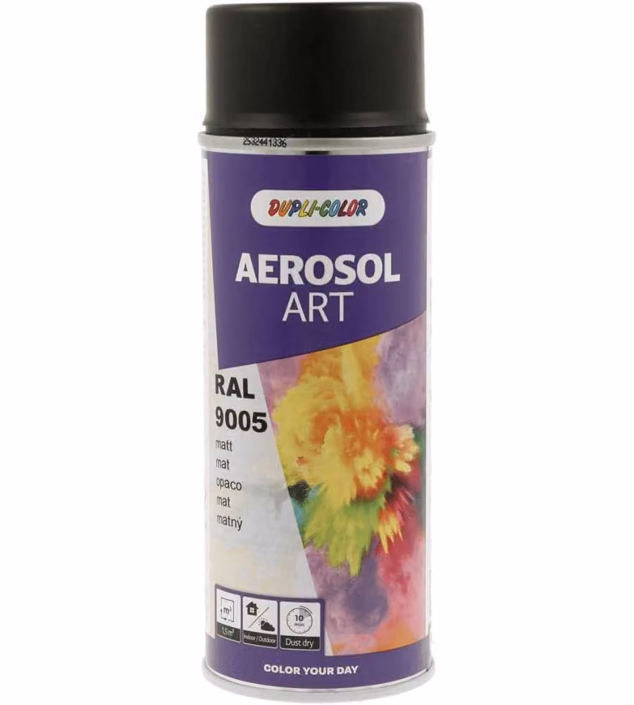 DUPLI-COLOR Aerosol Art RAL 9005 Nero intenso opaco 400 ml vernice spray