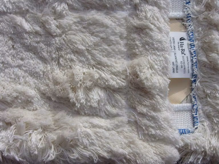Copertura per mop a pavimento, 42 cm, bianca, con fibre lunghe, in poliestere e cotone