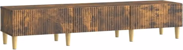 Mobile TV-Credenza Moderno Design In in Rovere Fumo, L: 147 cm, P: 34,5 cm, H: 30 cm