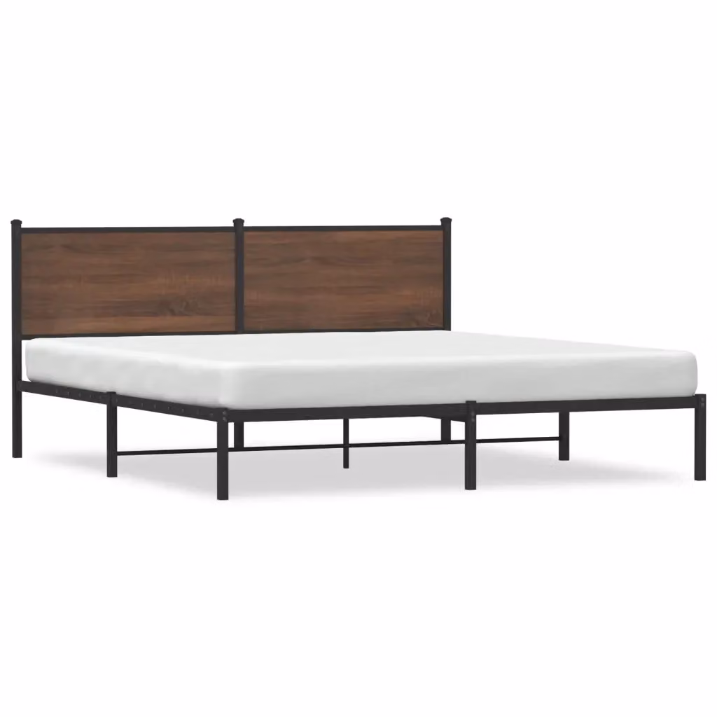 Giroletto vidaXL in metallo e legno marrone L/P/H: 180 x 200 cm – 2