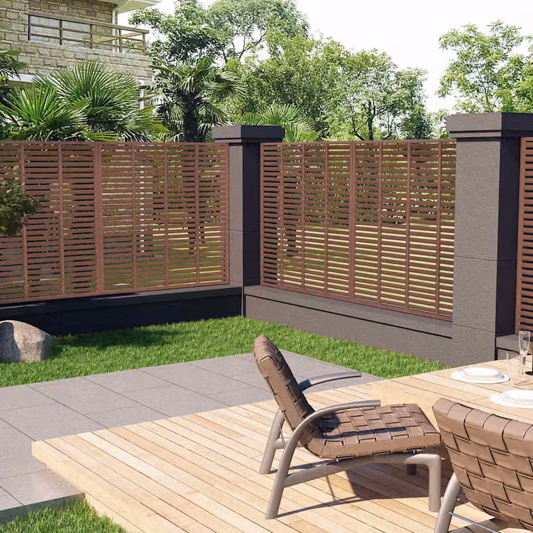 Recinzione a Persiana in WPC Marrone vidaXL 180 x 180 cm