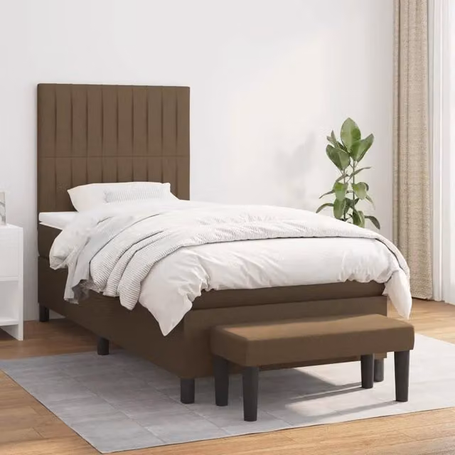 Letto Ibrido con Giroletto a Molle e Materasso vidaXL, Marrone e Bianco, L/P/H: 90 x 200 x 203 cm – 1
