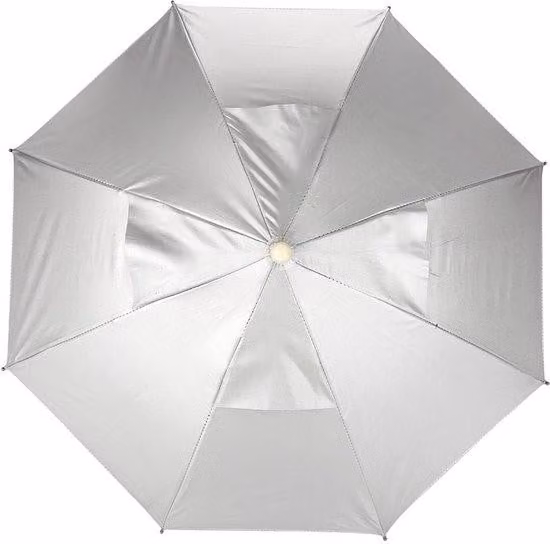 Cappello da sole con visiera apribile - Visiera parasole estendibile - Fascia regolabile - 8 stecche - Diametro 65 cm - Leggero - 131 g