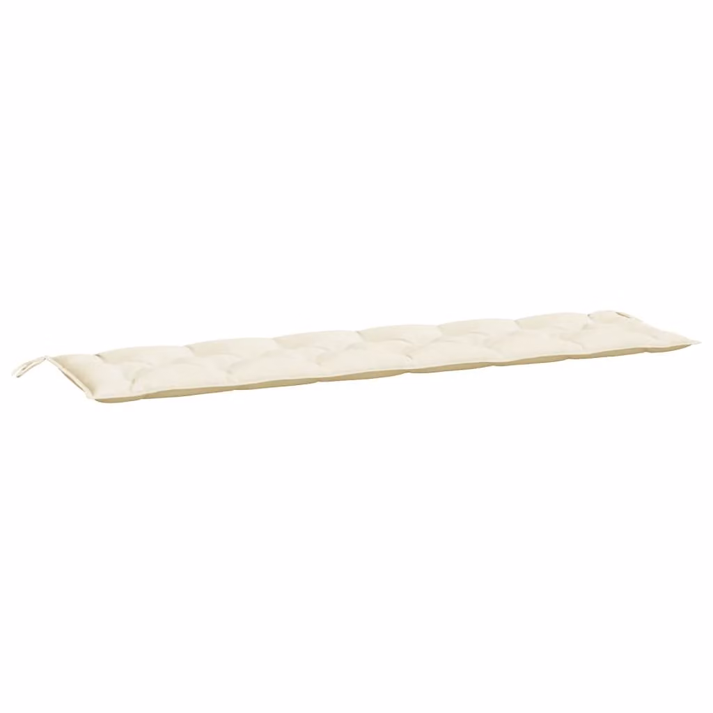 Cuscino per Panca Bianco Crema 200x50x7 cm in Tessuto Oxford