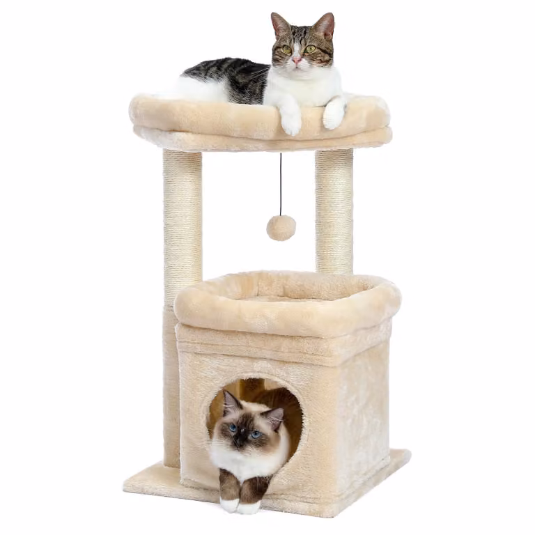 Torre per gatti, casa privata, tiragraffi in sisal naturale , AMT0179BGAMT0179BG, COME IMMAGINATO