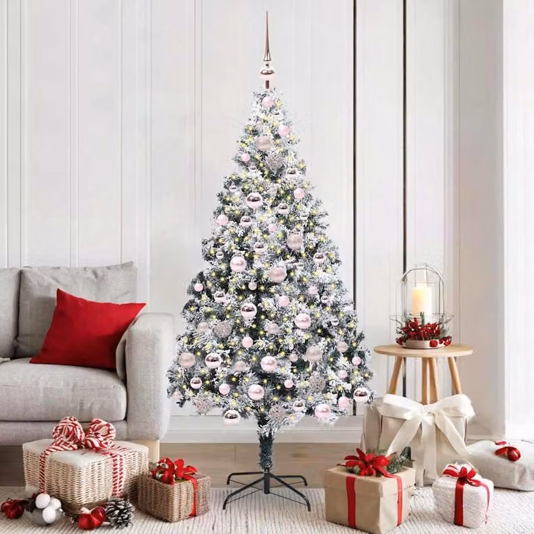 Maison Exclusive - Albero di Natale artificiale, colore bianco, altezza 180 cm