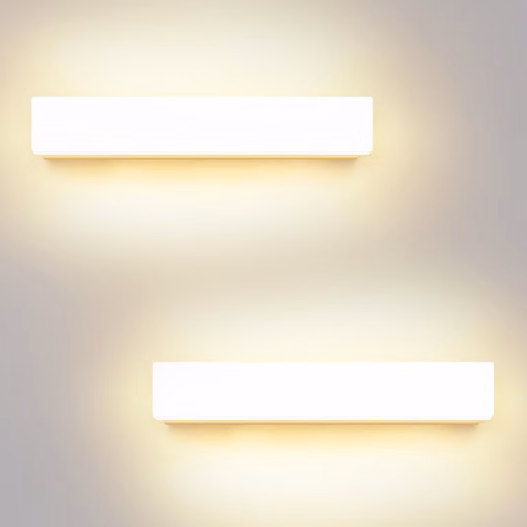 Lampada a parete a LED, 2x10W, luce bianca calda 3000K, grado di protezione IP65, alluminio nero