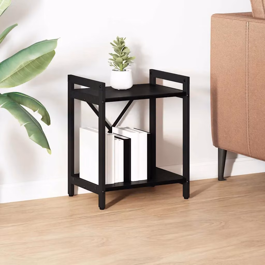 Libreria industrial vidaXL in MDF e metallo, colore nero e marrone, L 40 cm x P 30 cm x H 50 cm
