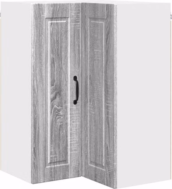Armadio da cucina a parete moderno con ripiani 57 x 57 x 80 cm in legno ingegnerizzato grigio sonoma 02_0054424