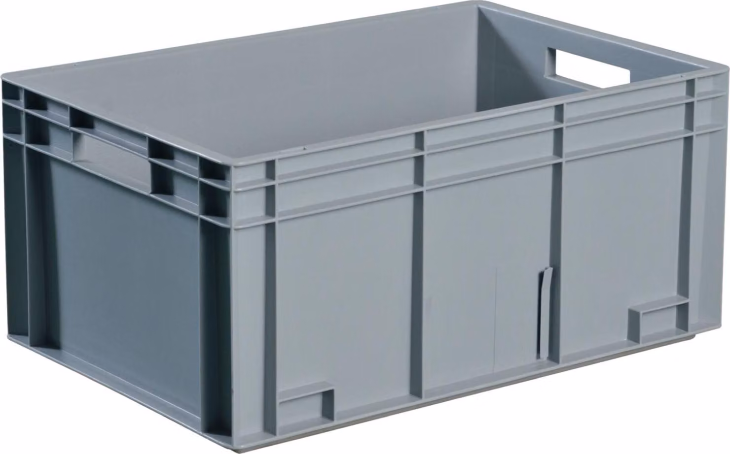 Contenitore di trasporto, dimensioni L600 x P400 x H220 mm, colore grigio, in PP, con fondo sigillato e pareti laterali chiuse, marca TECWERK