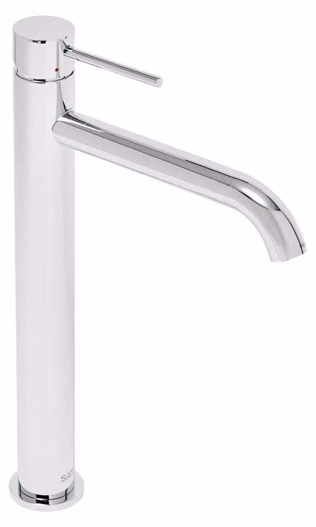 Miscelatore monocomando per lavabo SAT Aurum, altezza 30,8 cm, acciaio inossidabile, finitura cromata