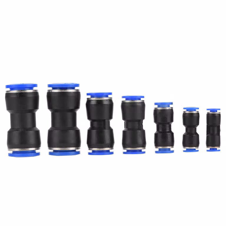 35Pcs OD 4/6/8/10/12/14/16mm Tubo flessibile pneumatico diritto Connettore aria spinta raccordi rapidi
