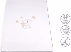 Coperta per carrozzina Baby Idea in pile 100% poliestere beige L: 90 cm, P: 75 cm