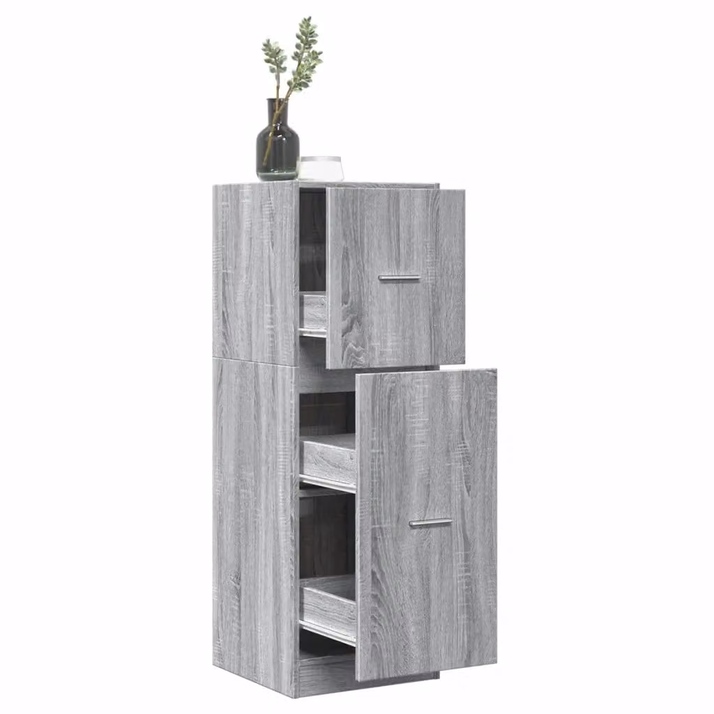 Armadietto da farmacia a parete vidaXL Grigio, L 40 cm, P 41 cm, H 118 cm