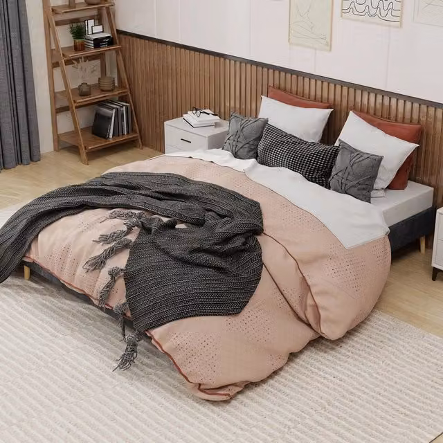 Letto Contenitore Minimal Grigio in Velluto L/P/H: 160 x 200 cm