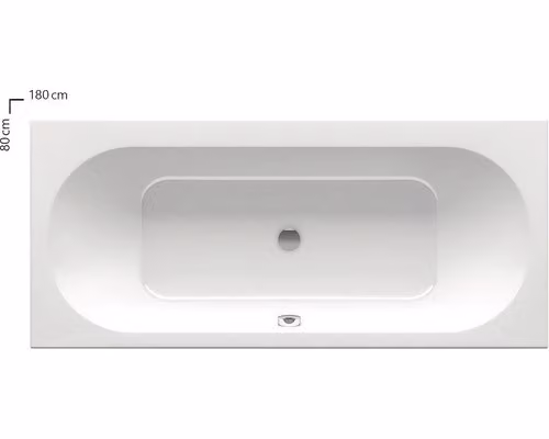 Vasca rettangolare RAVAK CITY 180 x 80 bianco neve C920000000