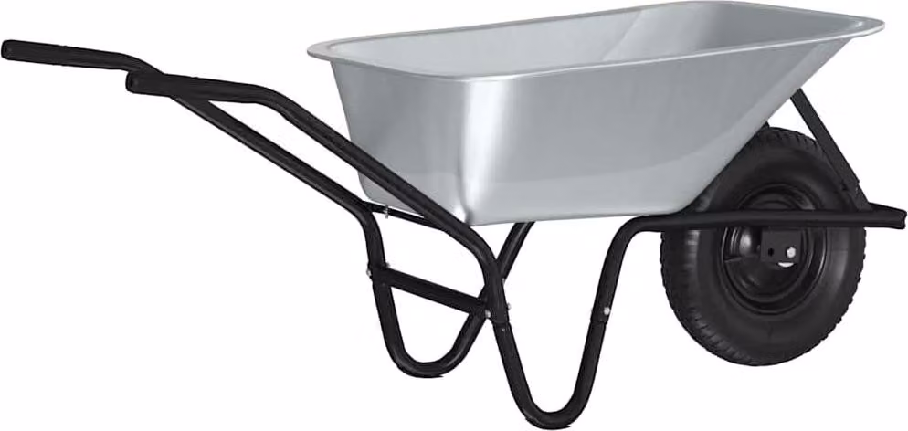 Carriole Argento e Nero 141 x 60 x 57 cm Acciaio