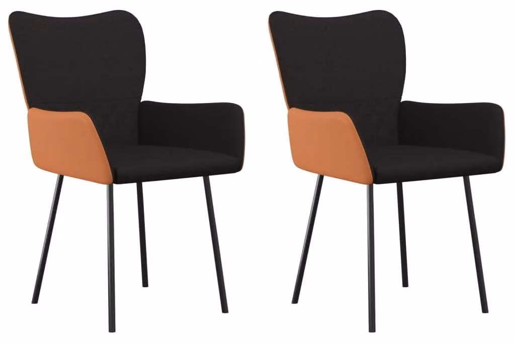 Set di 2 eleganti sedie da pranzo con braccioli