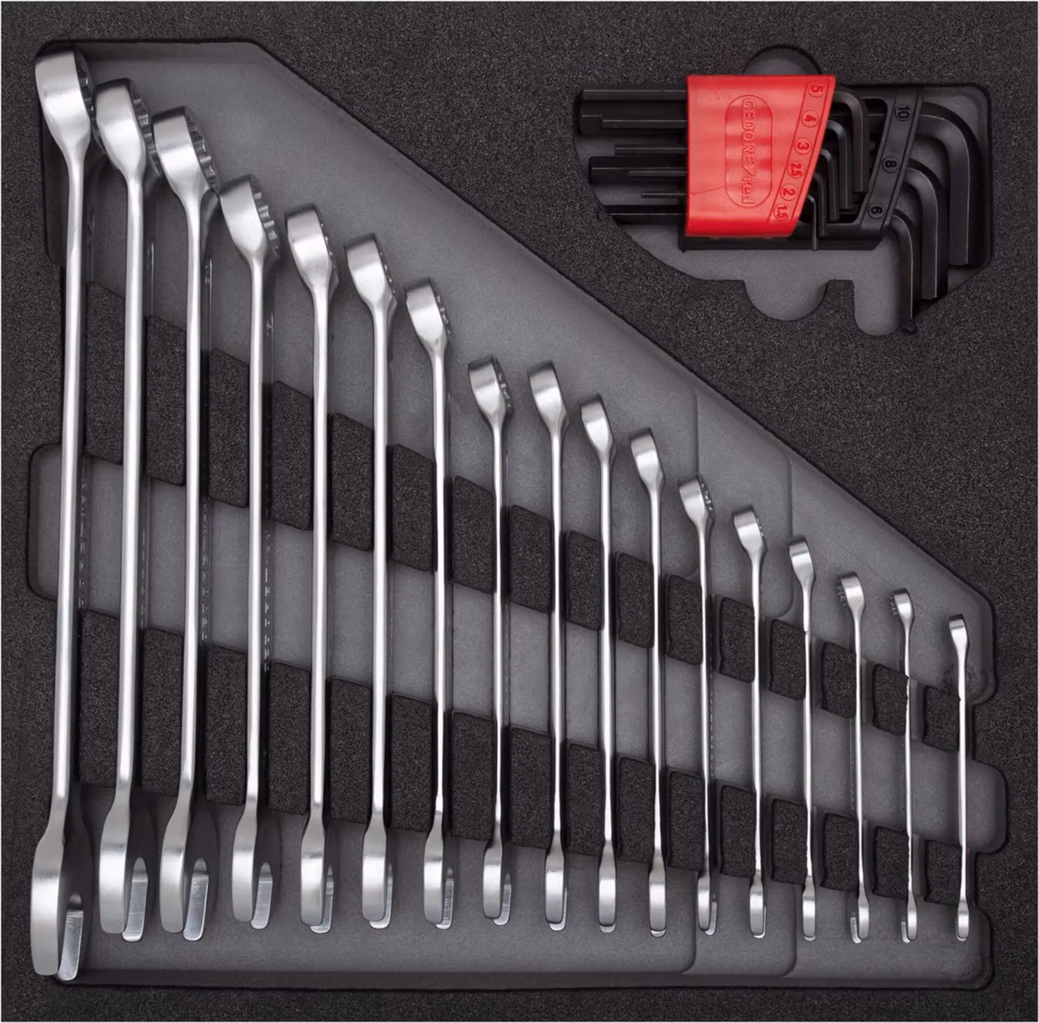 GEDORE rosso R22250000 Set di chiavi combinate 4/6 CT modulo 26 pezzi, 3301699