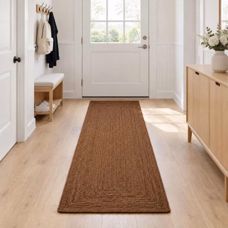 vidaXL Tappeto da Area Grigio 60 x 250 cm Juta