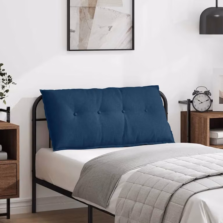 Cuscino per schiena vidaXL blu con rivestimento rimovibile in poliestere L 100 cm x P 19 cm x H 50 cm